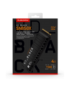 WD SSD Black SN850X 4TB NVMe with Heatshield